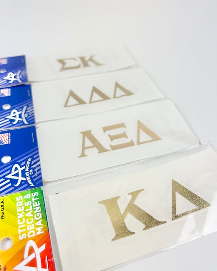 Gold Foil Decal Greek in  at Wrapsody