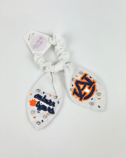 Auburn Beaded Scrunchie Hair Accessories in at Wrapsody
