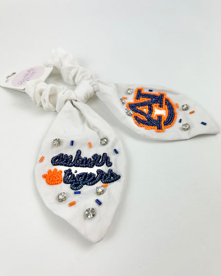 Auburn Beaded Scrunchie Hair Accessories in at Wrapsody