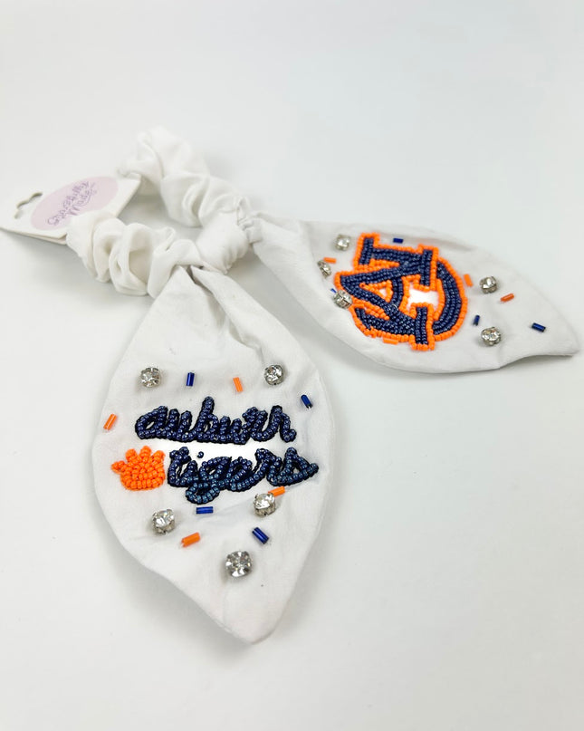 Auburn Beaded Scrunchie Hair Accessories in at Wrapsody