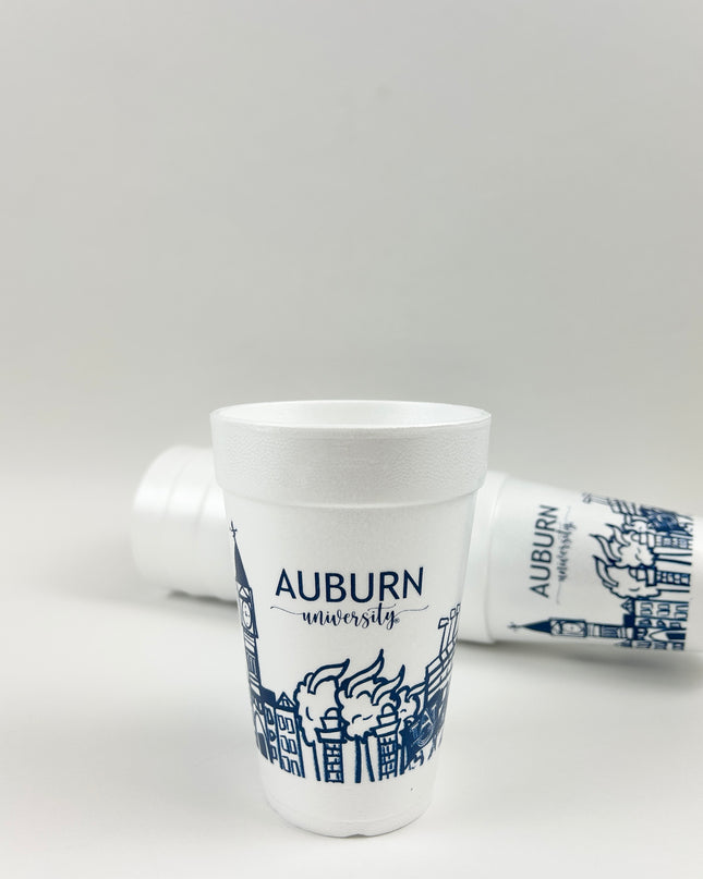 Auburn Skyline Foam Cups Set of 10 Drinkware in at Wrapsody