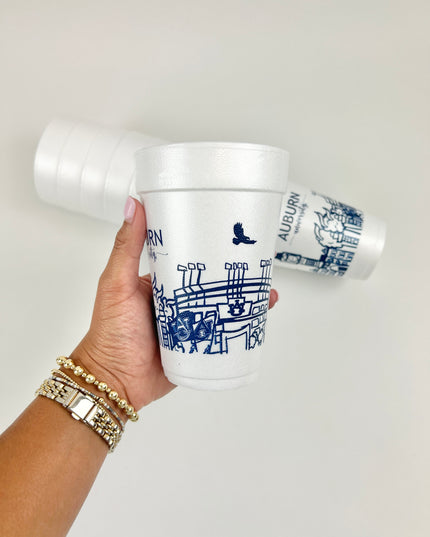 AU Skyline Foam Cups Set of 10 Drinkware in at Wrapsody