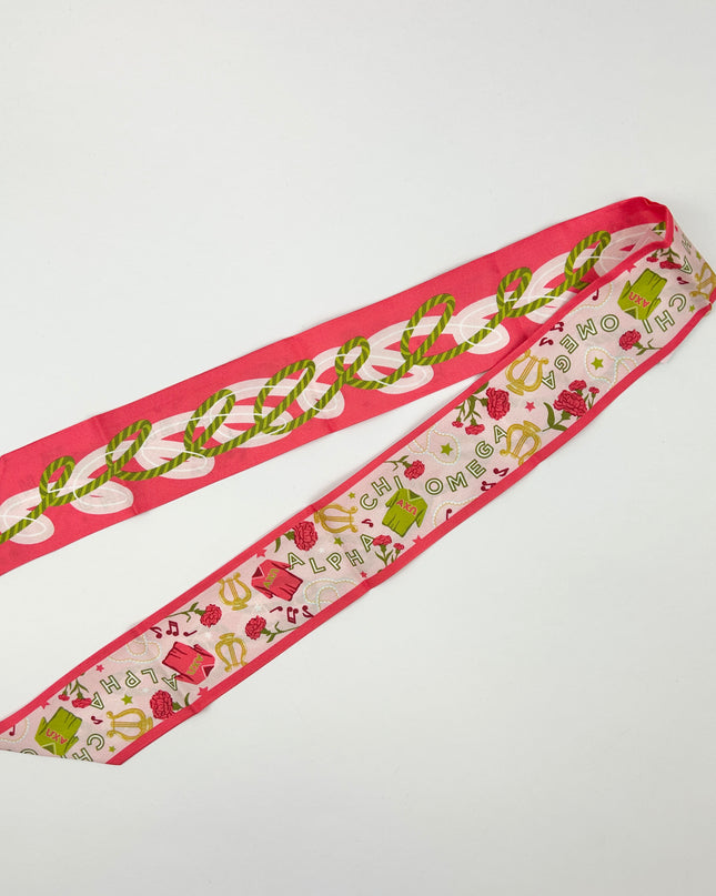 Sorority Silk Scarf Greek in Alpha Chi Omega at Wrapsody