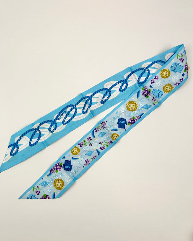 Sorority Silk Scarf Greek in Alpha Delta Pi at Wrapsody