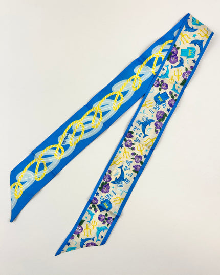 Sorority Silk Scarf Greek in Delta Delta Delta at Wrapsody