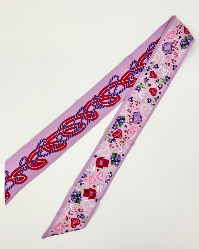 Sorority Silk Scarf Greek in Sigma Kappa at Wrapsody