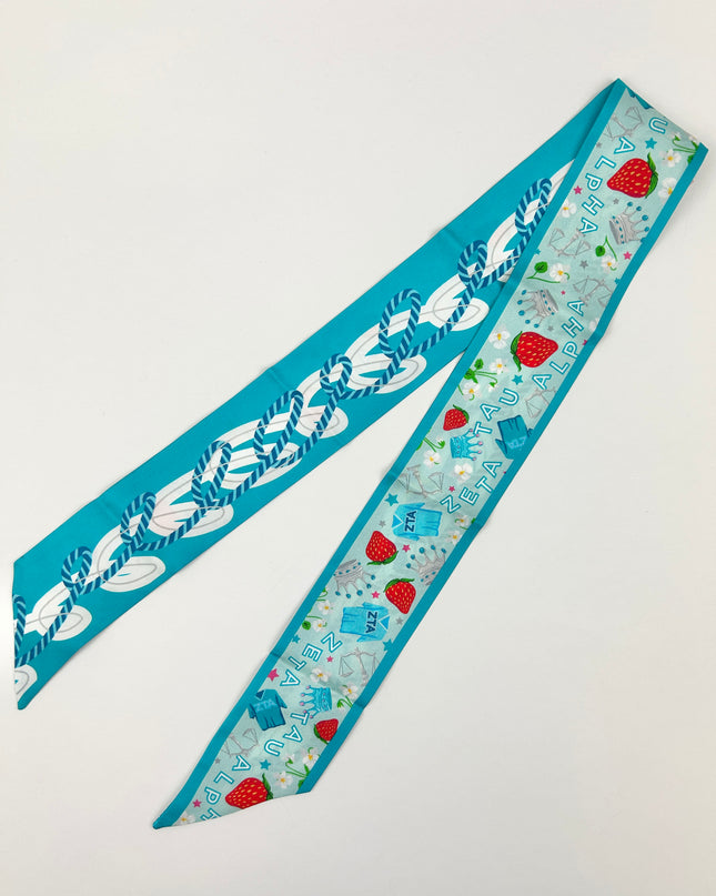 Sorority Silk Scarf Greek in Zeta Tau Alpha at Wrapsody