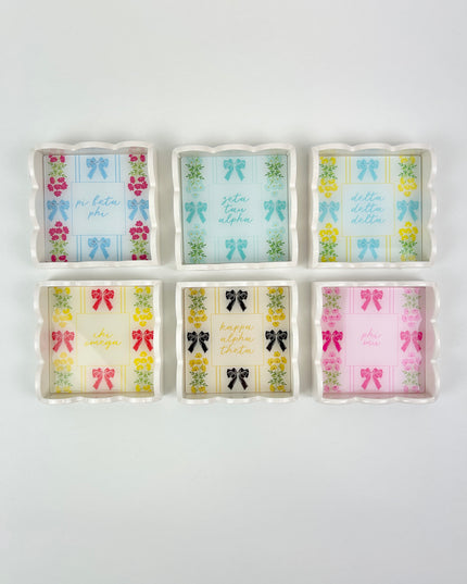 Sorority Scallop Trinket Tray Greek in at Wrapsody
