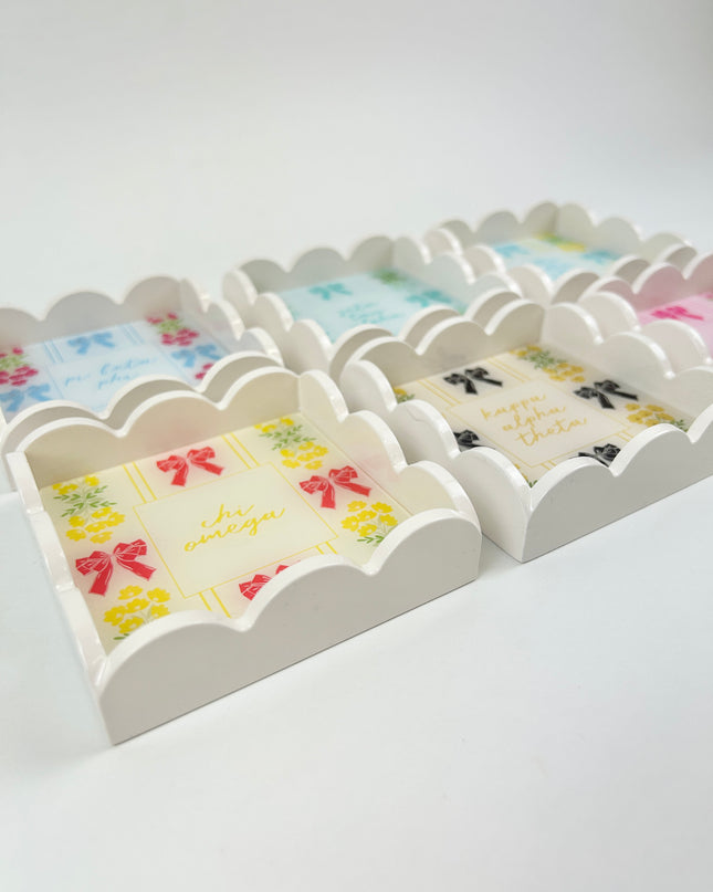 Sorority Scallop Trinket Tray Greek in at Wrapsody