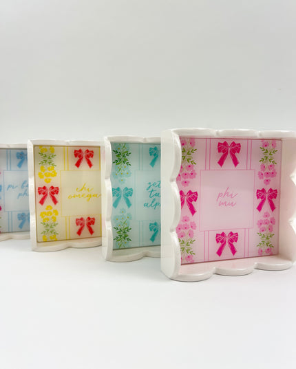 Sorority Scallop Trinket Tray Greek in at Wrapsody