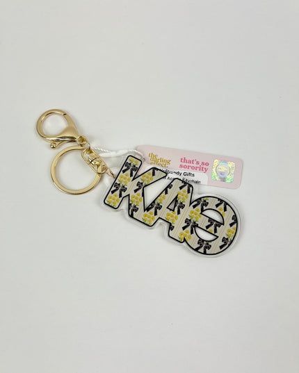 Sorority Printed Acrylic Keychain Greek in Kappa Alpha Theta at Wrapsody