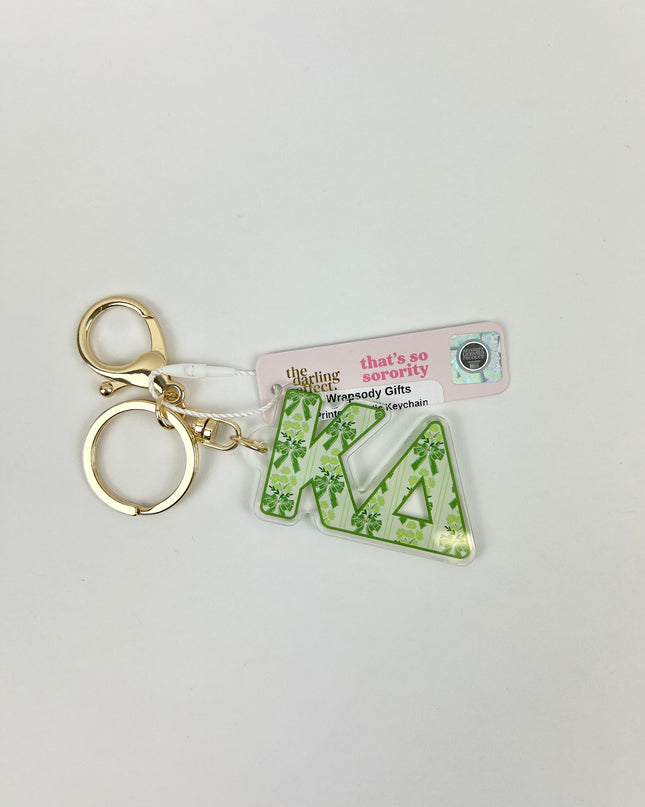 Sorority Printed Acrylic Keychain Greek in Kappa Delta at Wrapsody