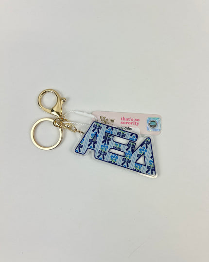 Sorority Printed Acrylic Keychain Greek in Alpha Xi Delta at Wrapsody