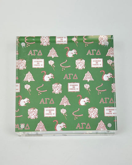 Sorority Toile Frame/Art Block Greek in Alpha Gamma Delta at Wrapsody
