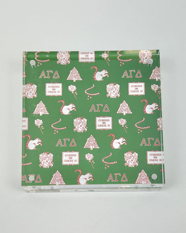 Sorority Toile Frame/Art Block Greek in Alpha Gamma Delta at Wrapsody