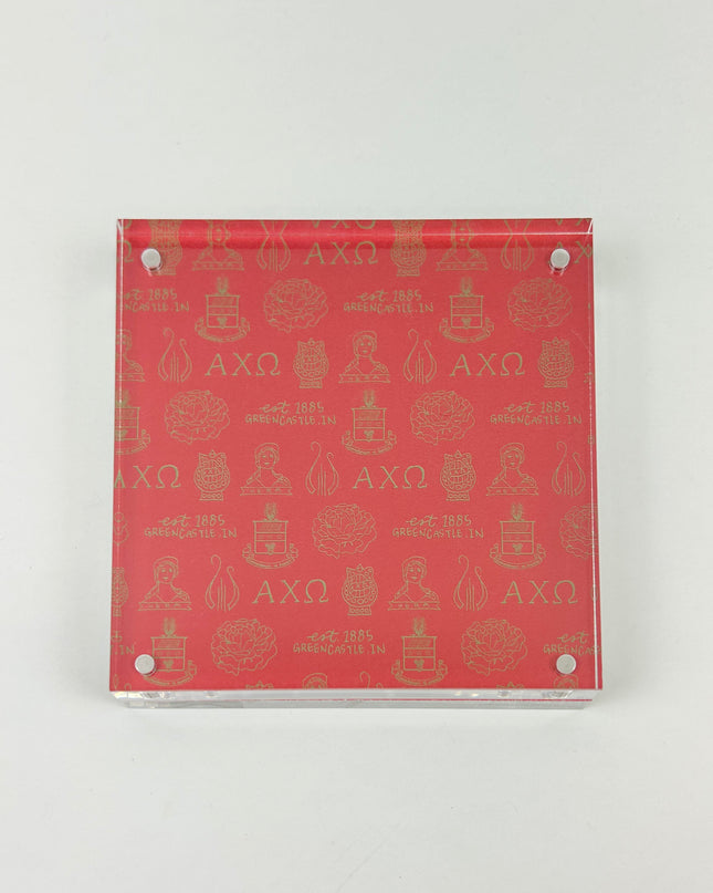 Sorority Toile Frame/Art Block Greek in Alpha Chi Omega at Wrapsody