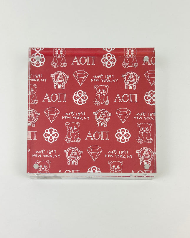 Sorority Toile Frame/Art Block Greek in Alpha Omicron Pi at Wrapsody