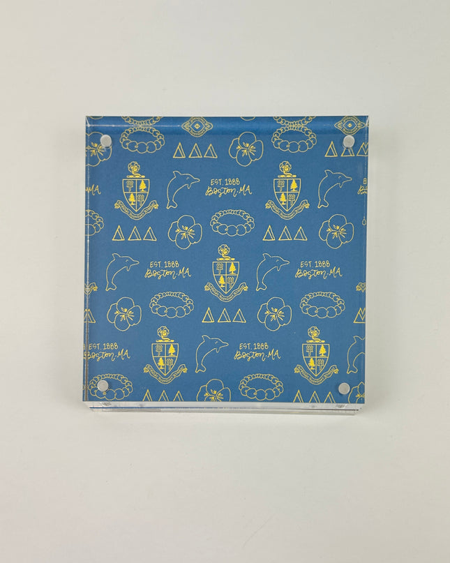 Sorority Toile Frame/Art Block Greek in Delta Delta Delta at Wrapsody