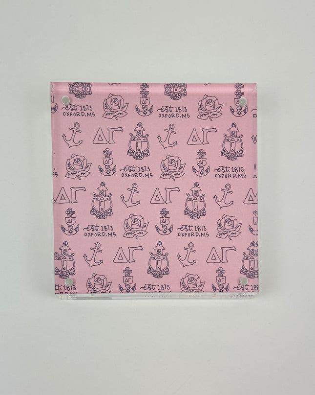 Sorority Toile Frame/Art Block Greek in Delta Gamma at Wrapsody