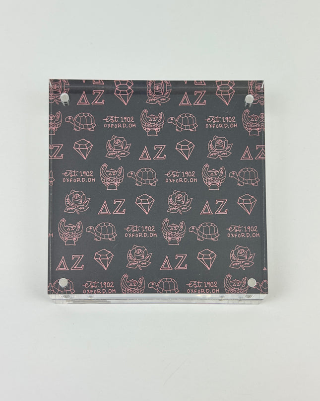 Sorority Toile Frame/Art Block Greek in Delta Zeta at Wrapsody