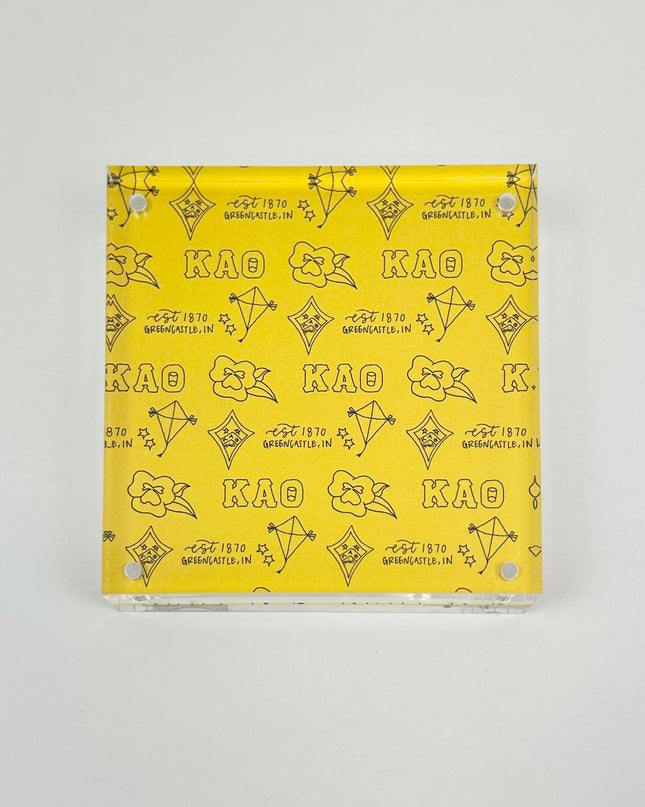 Sorority Toile Frame/Art Block Greek in Kappa Alpha Theta at Wrapsody