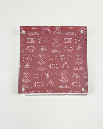 Sorority Toile Frame/Art Block Greek in Sigma Kappa at Wrapsody