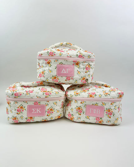 Sorority Floral Quilted Train Case Greek in at Wrapsody