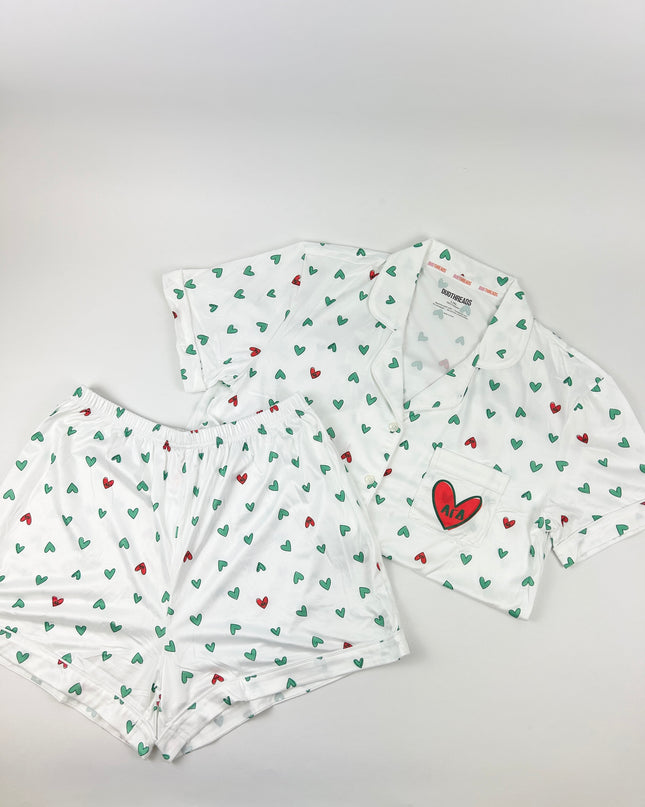 Sorority Heart PJ Set Greek in Alpha Gamma Delta at Wrapsody