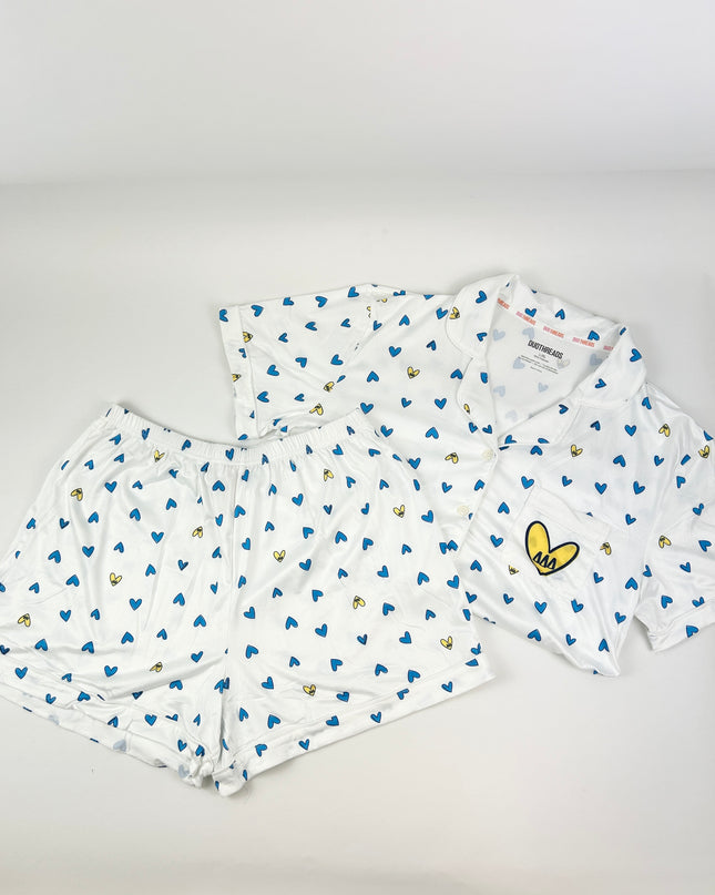 Sorority Heart PJ Set Greek in Delta Delta Delta at Wrapsody