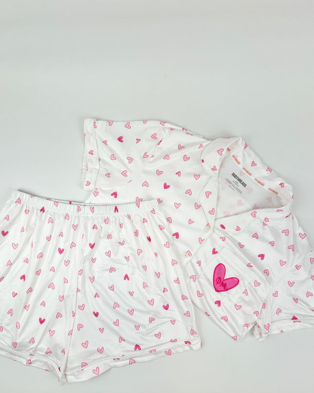 Sorority Heart PJ Set Greek in Phi Mu at Wrapsody