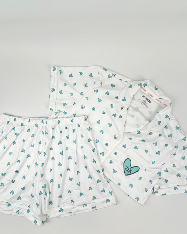 Sorority Heart PJ Set Greek in Zeta Tau Alpha at Wrapsody