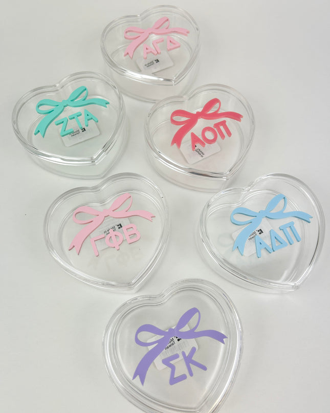 Sorority Acrylic Heart Box Greek in at Wrapsody