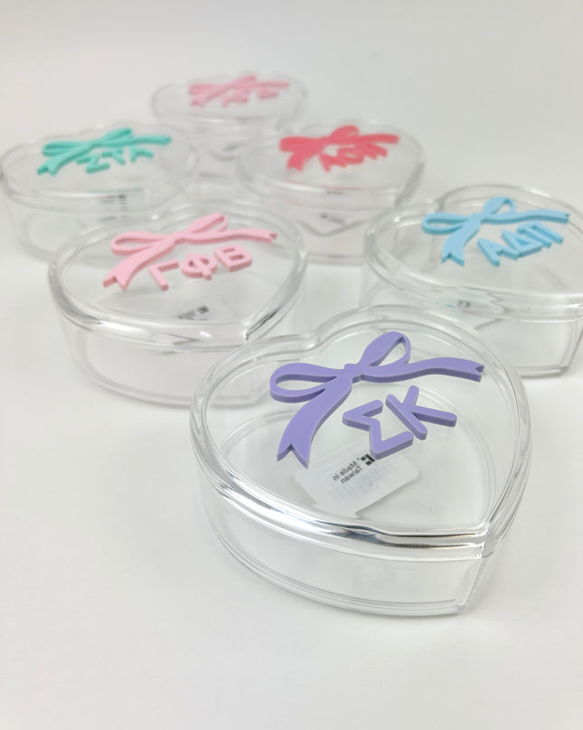 Sorority Acrylic Heart Box Greek in at Wrapsody