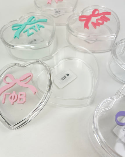 Sorority Acrylic Heart Box Greek in at Wrapsody