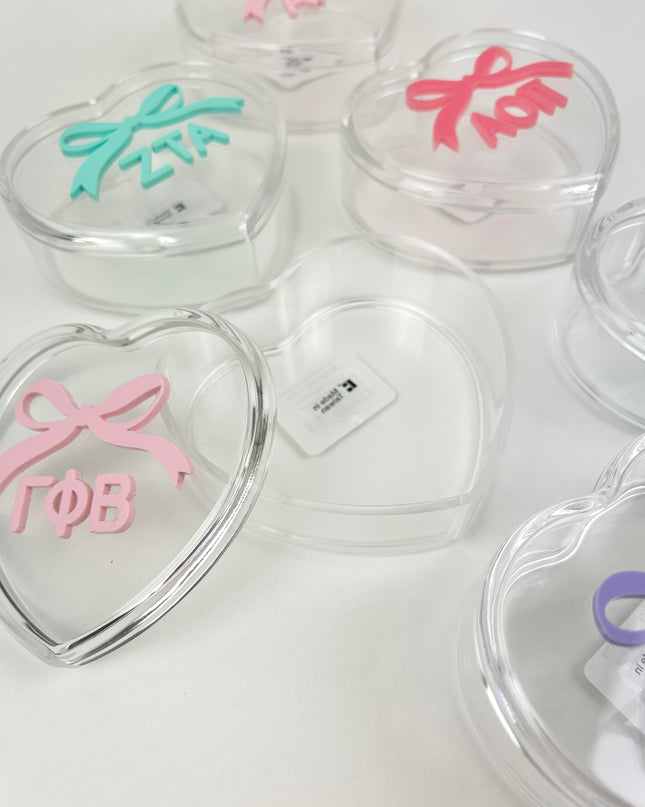 Sorority Acrylic Heart Box Greek in at Wrapsody