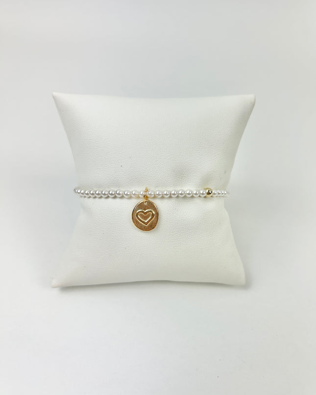 Enewton 3mm Pearl Inspire Love Small Charm Bracelet Bracelets in at Wrapsody