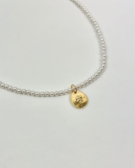 Enewton 15" 3mm Pearl Bead Inspire Small Charm Choker Necklaces in at Wrapsody