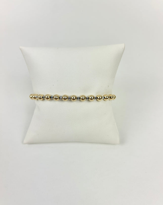 Enewton Faceted Silver Hematite Grateful Pattern 5mm Bracelet Bracelets in at Wrapsody