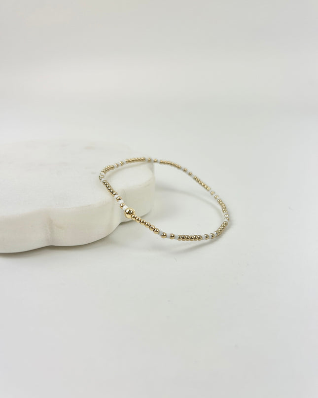 Enewton Gameday Hope Joy 2mm Bracelet - White Bracelets in at Wrapsody