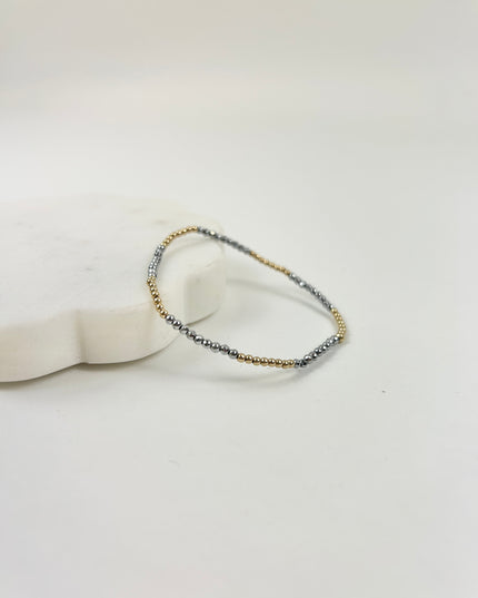 Enewton Faceted Silver Hematite Blissful 2mm Bracelet Bracelets in at Wrapsody