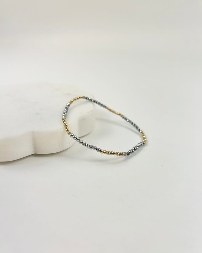 Enewton Faceted Silver Hematite Blissful 2mm Bracelet Bracelets in at Wrapsody