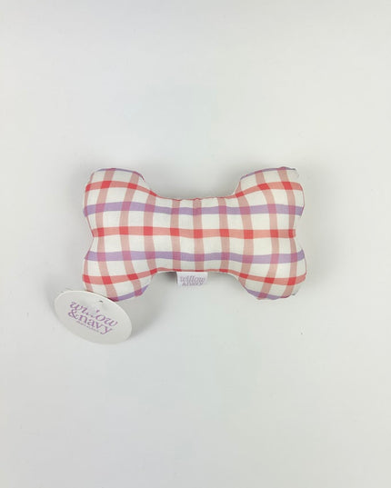 Pink Plaid 6" Dog Toy Pet in  at Wrapsody