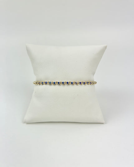 Enewton Hope Grateful 3mm Bracelet Blue Metallic Bracelets in at Wrapsody