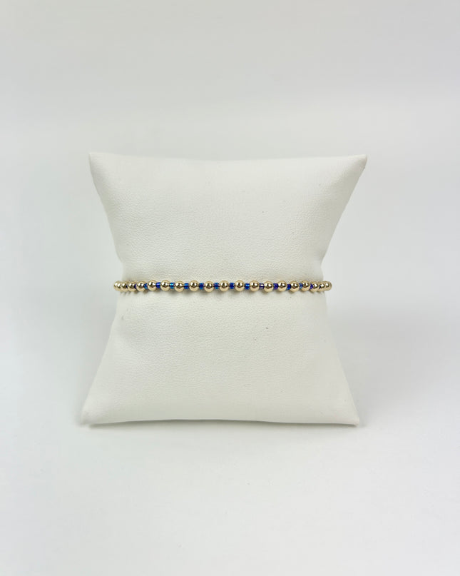 Enewton Hope Grateful 3mm Bracelet Blue Metallic Bracelets in at Wrapsody