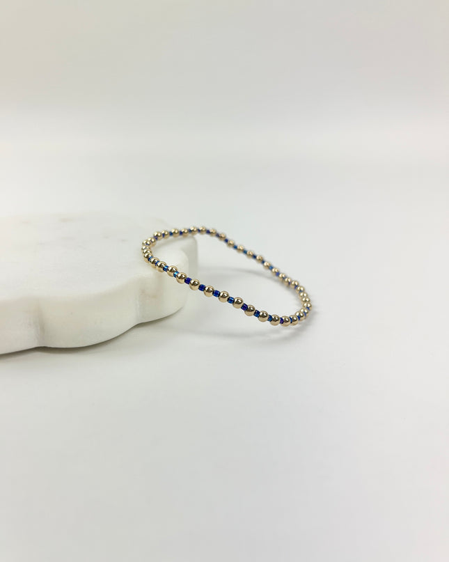 Enewton Hope Grateful 3mm Bracelet Blue Metallic Bracelets in at Wrapsody