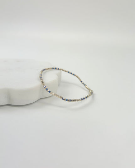 Enewton Hope Joy 2mm Bracelet Blue Metallic Bracelets in at Wrapsody