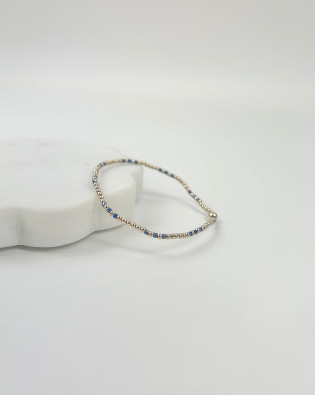 Enewton Hope Joy 2mm Bracelet Blue Metallic Bracelets in at Wrapsody