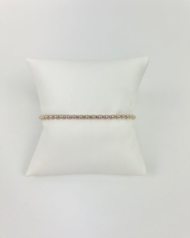 Enewton Hope Grateful 3mm Bracelet Pink Metallic Bracelets in at Wrapsody