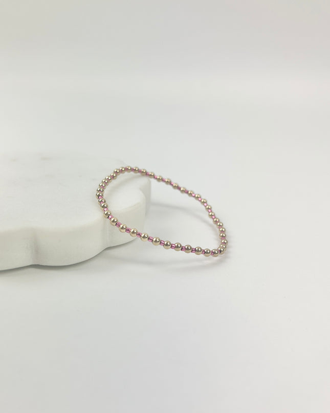 Enewton Hope Grateful 3mm Bracelet Pink Metallic Bracelets in at Wrapsody