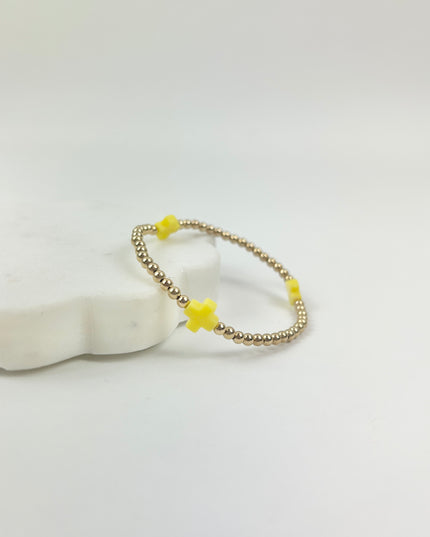 eGirl Signature Cross 3mm Bracelet - Canary Bracelets in at Wrapsody